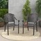 2 Pieces Cast Aluminum Patio Chair Bistro Dining Chair Outdoor Cast Aluminum Chair